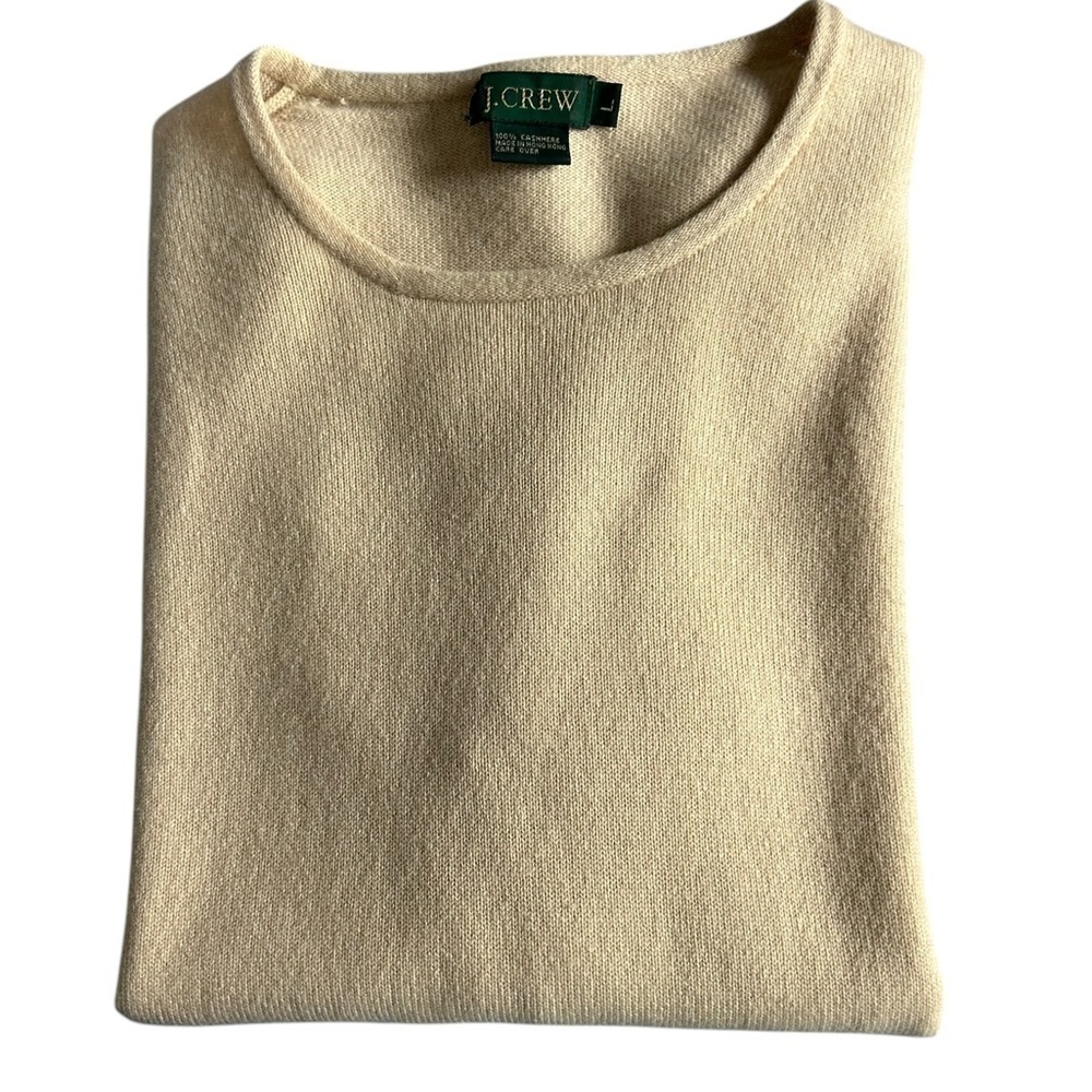 J. CREW VINTAGE GREEN LABEL 100% CASHMERE SHORT SLEEVE SWEATER - Picture 3 of 3